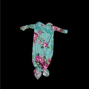 Posh Peanut Tie Knot Green & Pink Floral Gown k253